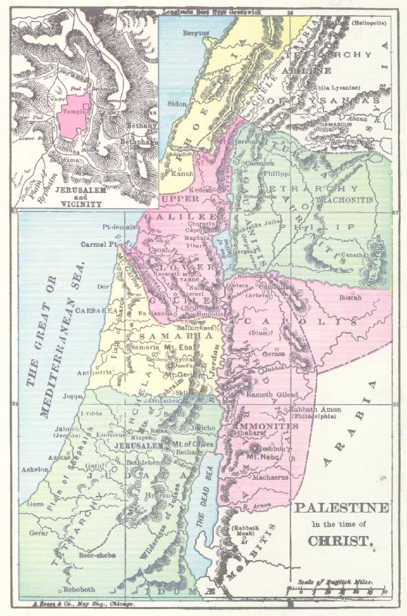 Map: Palestine in the Time of Christ